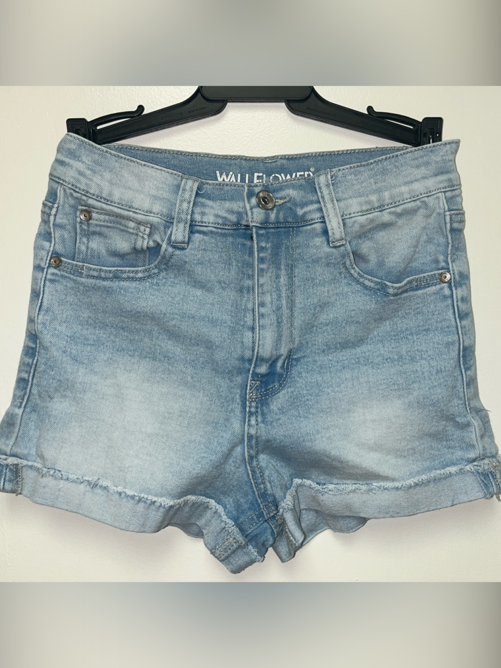 Wallflower Light Blue Denim Jean Shorts